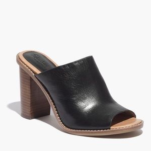 Madewell, Black Finch mule sandal, size 8 1/2